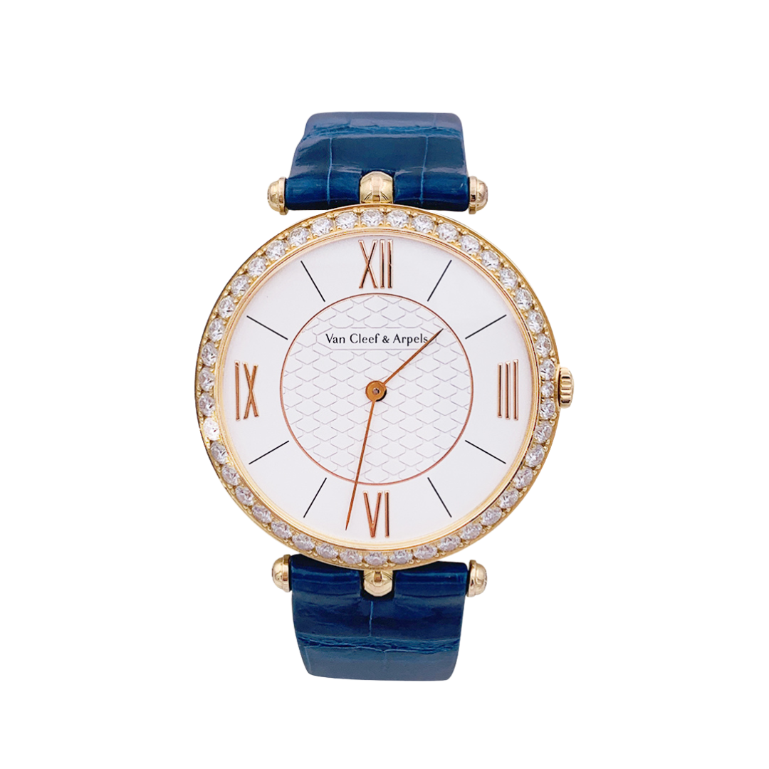 MILLER Montre Van Cleef & Arpels  "Pierre Arpels"  or rose et diamants.