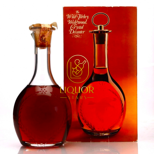 LIQUOR STARS Wild Turkey Wedgwood Crystal Decanter Kentucky Straight Bourbon 1 Liter