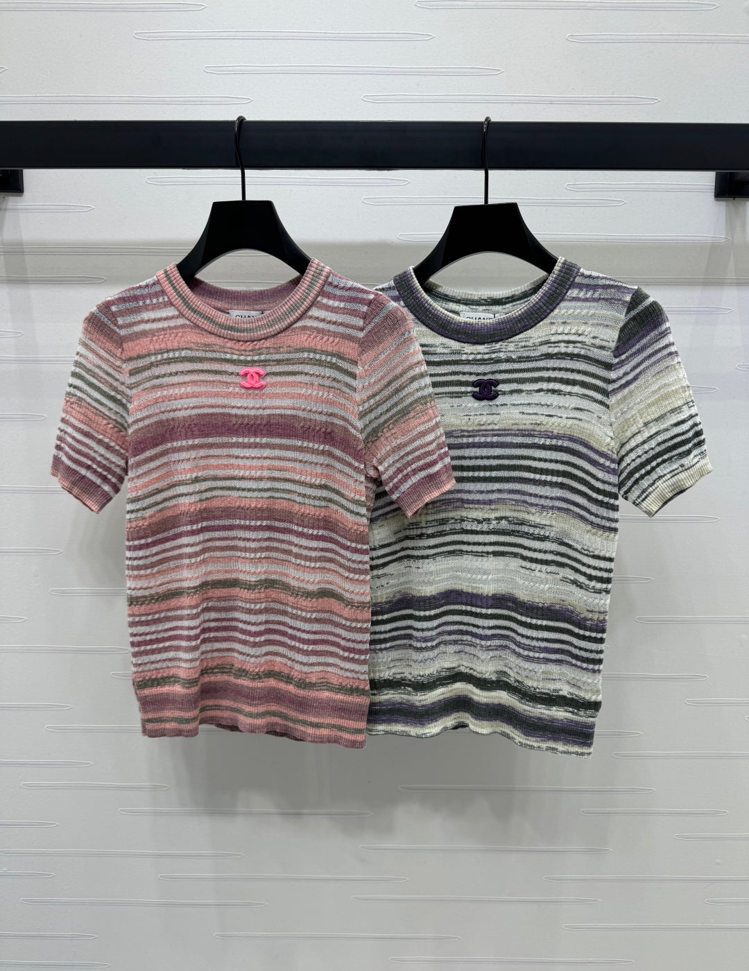 CHANEL CLOTHING CC 25 T Shirt Wool 233413