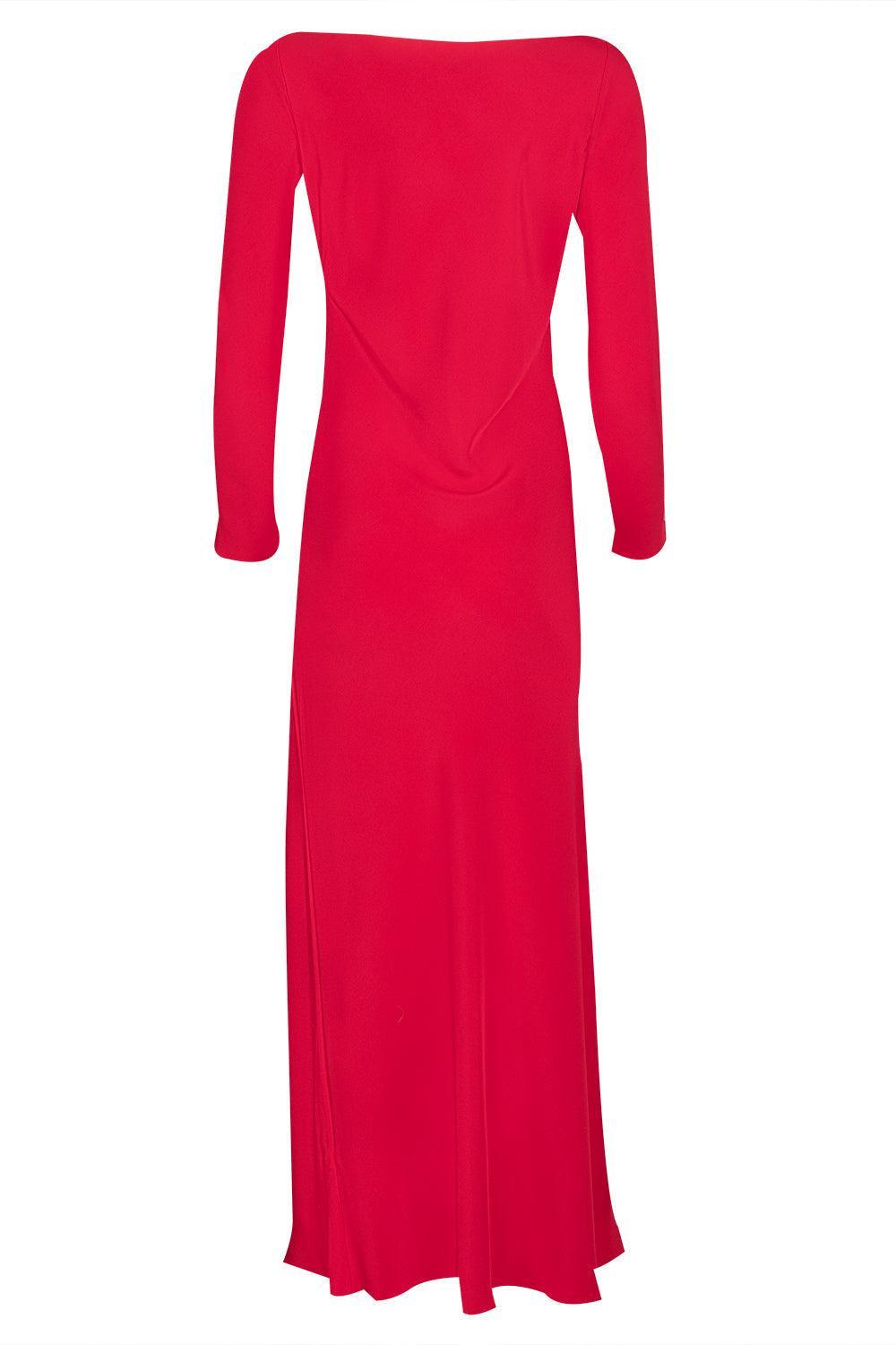 PETER COHEN Boatneck Dress   Red