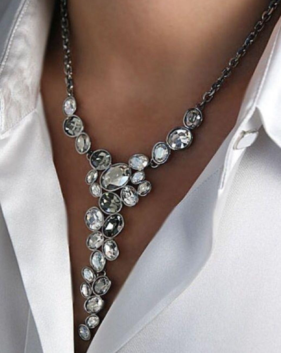WILD DIVA Authentic Swarovski Ruthenium Diva Necklace 910674