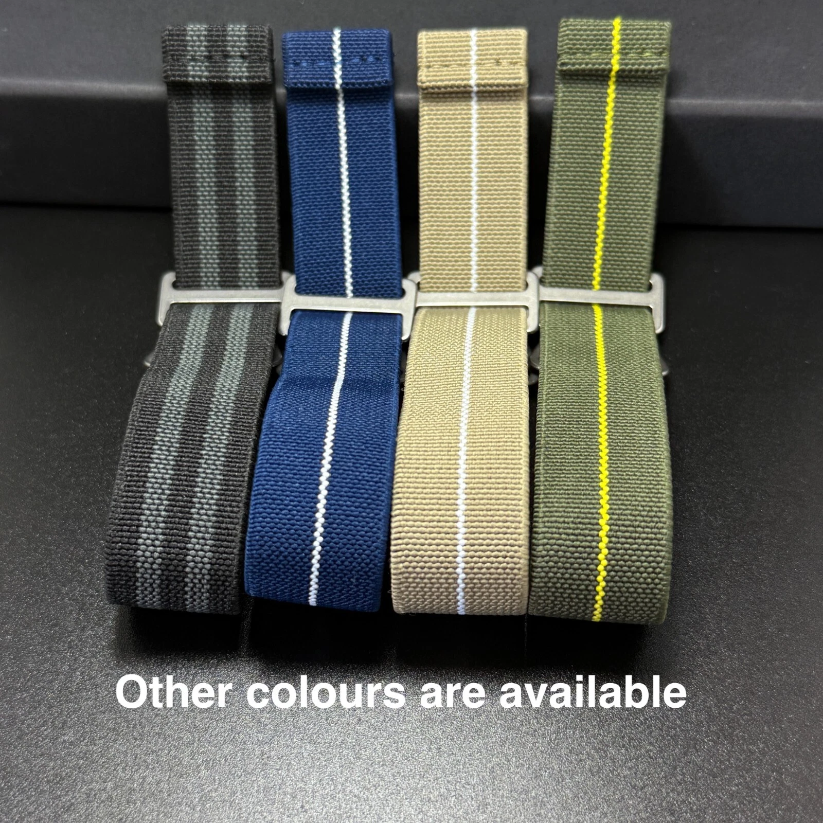 TUDOR No Pass French Marine Nationale Elastic Parachute Watch Strap Black Grey