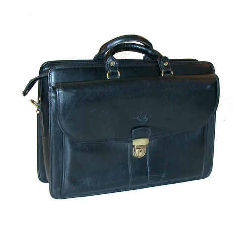 STATE BAGS Schlesinger Brothers California 17" Grain Cowhide Leather Lawyer  Scholars Brief