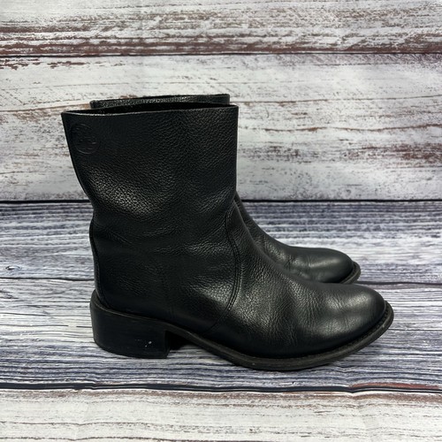 Tory Burch Siena Black Pebbled Leather Ankle Boots Women’s Size 9.5