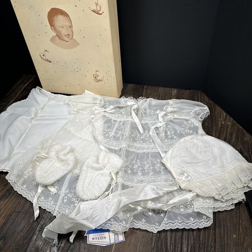 OFF WHITE Abito da battesimo neonato vintage in pizzo abito da battesimo beige fuori bianco piccola gente