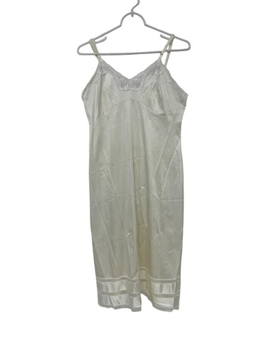 VALENTINO Abito da notte donna Adonna for JC Penney bianco orlo in pizzo taglia 38 senza maniche